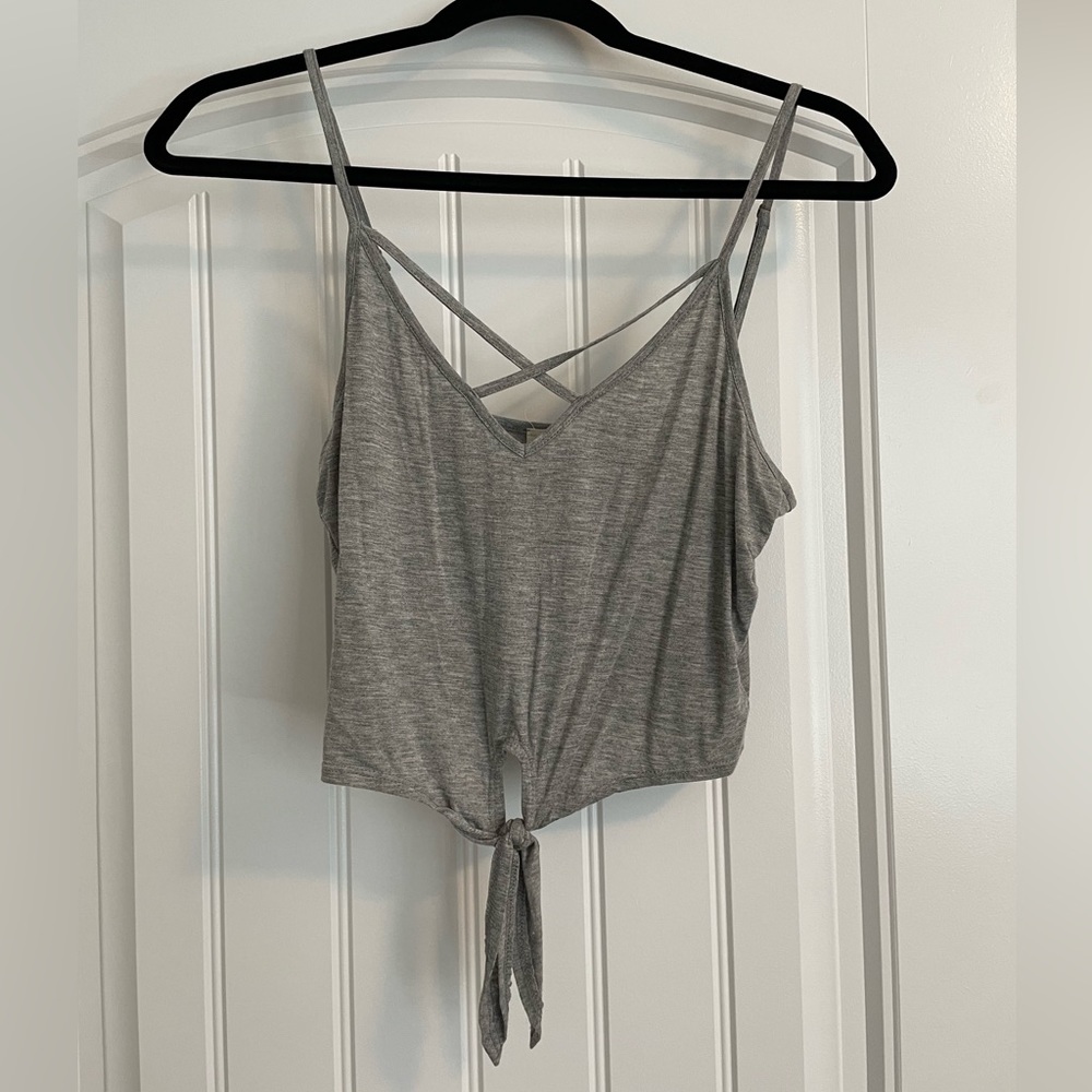 Tie front crop top